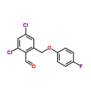 2,4-Dichloro-6-(4-fluoro-phenoxymethyl)-benzaldehyde Structure,886362-88-5Structure