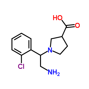 1-[2-aMino-1-(2-chloro-phenyl)-ethyl]-pyrrolidine-3-carboxylic acid Structure,886363-83-3Structure