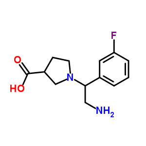 1-[2-aMino-1-(3-fluoro-phenyl)-ethyl]-pyrrolidine-3-carboxylic acid Structure,886363-93-5Structure