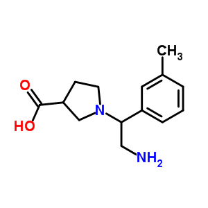 1-(2-Amino-1-m-tolyl-ethyl)-pyrrolidine-3-carboxylic acid Structure,886363-94-6Structure