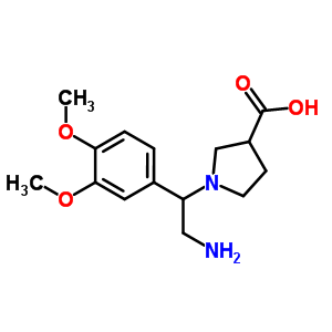 1-[2-aMino-1-(3,4-dimethoxy-phenyl)-ethyl]-pyrrolidine-3-carboxylic acid Structure,886363-96-8Structure