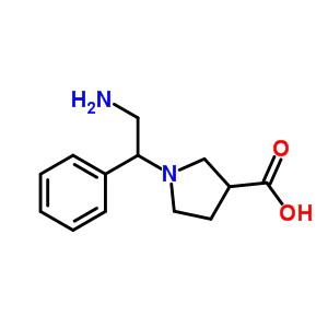 1-(2-Amino-1-phenyl-ethyl)-pyrrolidine-3-carboxylic acid Structure,886364-11-0Structure