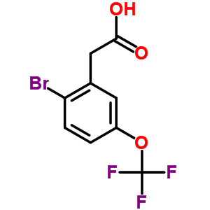 2-Bromo-5-(trifluoromethoxy)phenylacetic acid Structure,887266-81-1Structure