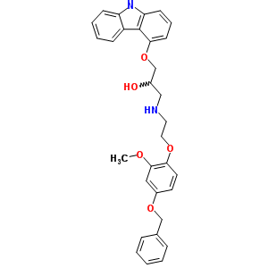 1-({2-[4-(Benzyloxy)-2-methoxyphenoxy]ethyl}amino)-3-(9h-carbazol-4-yloxy)-2-propanol Structure,887352-95-6Structure