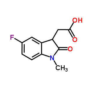 (5-Fluoro-1-methyl-2-oxo-2,3-dihydro-1H-indol-3-yl)acetic acid Structure,887405-60-9Structure