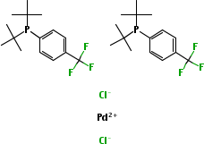 Bis[di-(tert-butyl)(4-trifluoromethylphenyl)phosphine]palladium(II)chloride Structure,887919-36-0Structure