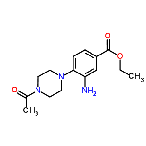 4-(4-Acetyl-1-piperazinyl)-3-aminobenzoic acid ethyl ester Structure,889946-58-1Structure