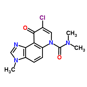 6H-imidazo[4,5-f]quinoline-6-carboxamide,  8-chloro-3,9-dihydro-n,n,3-trimethyl-9-oxo- Structure,89263-21-8Structure