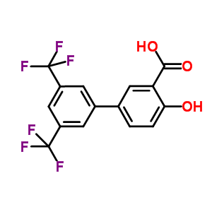 4-Hydroxy-3,5-bis(trifluoromethyl)-[1,1-biphenyl]-3-carboxylic acid Structure,893638-28-3Structure