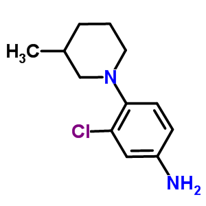 3-Chloro-4-(3-methyl-1-piperidinyl)aniline Structure,893750-70-4Structure