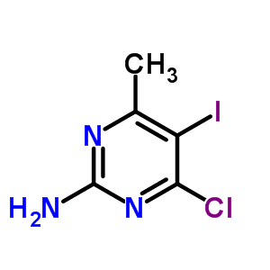 4-Chloro-5-iodo-6-methyl-2-pyrimidinamine Structure,897030-99-8Structure