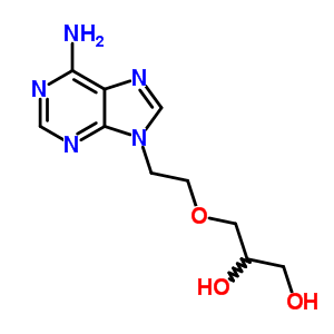 3-[2-(6-Aminopurin-9-yl)ethoxy]propane-1,2-diol Structure,89760-71-4Structure