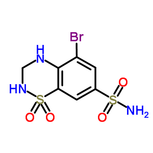 2H-1,2,4-benzothiadiazine-7-sulfonamide,5-bromo-3,4-dihydro-, 1,1-dioxide Structure,89791-77-5Structure