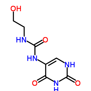 Urea,n-(2-hydroxyethyl)-n-(1,2,3,4-tetrahydro-2,4-dioxo-5-pyrimidinyl)- Structure,89897-57-4Structure