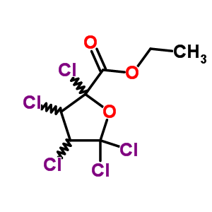 2-Furoic acid,2,3,4,5,5-pentachlorotetrahydro-, ethyl ester (7ci) Structure,89975-49-5Structure