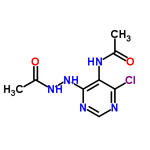 N-[4-(2-acetylhydrazinyl)-6-chloro-pyrimidin-5-yl]acetamide Structure,90085-93-1Structure