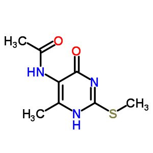 N-(4-methyl-2-methylsulfanyl-6-oxo-3h-pyrimidin-5-yl)acetamide Structure,90091-06-8Structure