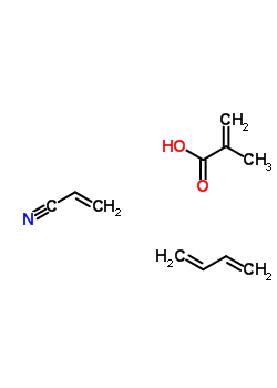 2-Propenoic acid, 2-methyl-, polymer with 1,3-butadiene and 2-propenenitrile Structure,9010-81-5Structure