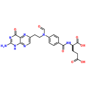 2-[[4-[2-(2-Amino-4-oxo-1h-pteridin-6-yl)ethyl-formyl-amino]benzoyl]amino]pentanedioic acid Structure,90101-55-6Structure