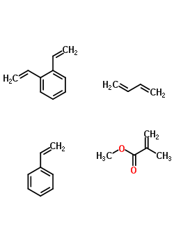 2-Methyl-2-propenoic acid methyl ester, polymer with 1,3-butadiene, diethenylbenzene and ethenylbenzene Structure,9035-90-9Structure