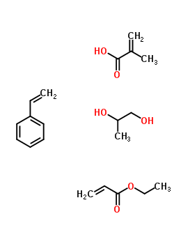 2-Methyl-2-propenoic acid 1,2-propanediol monoester polymer with ethenylbenzene and ethyl 2-propenoate Structure,9043-68-9Structure