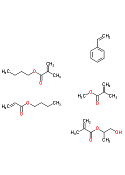 Methyl methacrylate, styrene, butyl methacrylate, butyl acrylate, hydroxypropyl methacrylate polymer Structure,9047-32-9Structure