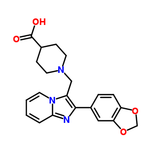 1-(2-Benzo[1,3]dioxol-5-yl-imidazo[1,2-a]pyridin-3-ylmethyl)-piperidine-4-carboxylic acid Structure,904814-29-5Structure