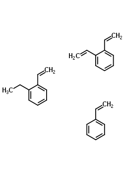 Divinylbenzene, ethylvinylbenzene, vinylbenzene copolymer Structure,9052-95-3Structure