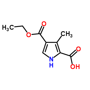 4-(Ethoxycarbonyl)-3-methyl-1h-pyrrole-2-carboxylic acid Structure,90610-58-5Structure