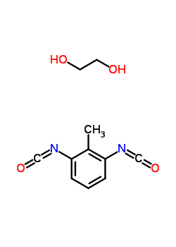 1,2-Ethanediol, polymer with 1,3-diisocyanatomethylbenzene toluene diisocyanate, ethylene glycol polymer Structure,9072-91-7Structure