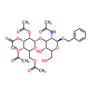 Benzyl 2-acetamido-2-deoxy-3-o-(2,3,4,6-tetra-o-acetylhexopyranosyl)hexopyranoside Structure,90754-57-7Structure