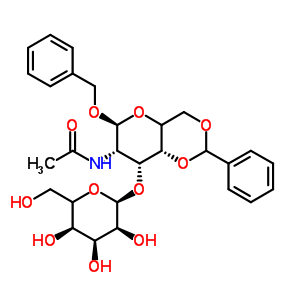 Benzyl 2-acetamido-2-deoxy-3-o-(beta-d-galactopyranosyl)-4,6-benzylidene-alpha-d-galactoside Structure,90754-58-8Structure