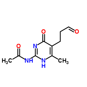 Acetamide,n-[1,6-dihydro-4-methyl-6-oxo-5-(3-oxopropyl)-2-pyrimidinyl]- Structure,90872-18-7Structure