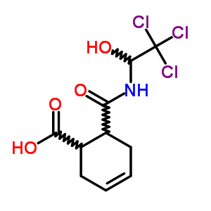 3-Cyclohexene-1-carboxylicacid, 6-[[(2,2,2-trichloro-1-hydroxyethyl)amino]carbonyl]- Structure,90876-58-7Structure