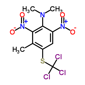 Benzenamine,n,n,3-trimethyl-2,6-dinitro-4-[(trichloromethyl)thio]- Structure,90887-95-9Structure