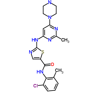 N-(2-chloro-6-methylphenyl)-2-{[2-methyl-6-(1-piperazinyl)-4-pyrimidinyl]amino}-1,3-thiazole-5-carboxamide Structure,910297-51-7Structure