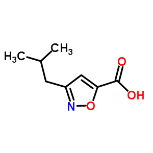 3-Isobutylisoxazole-5-carboxylic acid Structure,910321-93-6Structure