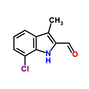 7-Chloro-3-methyl-1H-indole-2-carbaldehyde Structure,910442-16-9Structure