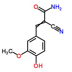 2-Cyano-3-(4-hydroxy-3-methoxy-phenyl)prop-2-enamide Structure,91138-32-8Structure