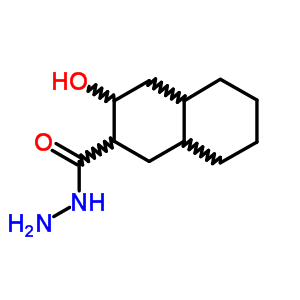 2-Naphthalenecarboxylicacid, decahydro-3-hydroxy-, hydrazide Structure,91211-68-6Structure