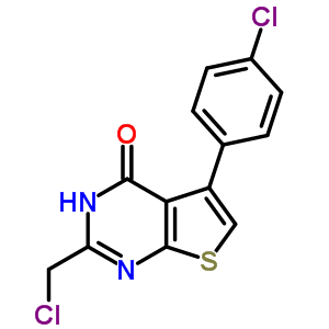 2-(Chloromethyl)-5-(4-chlorophenyl)thieno[2,3-d]pyrimidin-4(3H)-one Structure,91225-69-3Structure