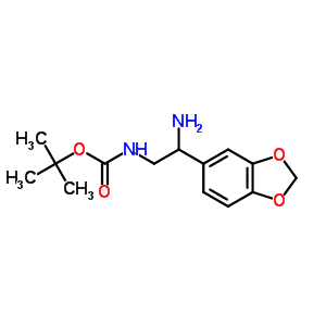 (2-Amino-2-benzo[1,3]dioxol-5-yl-ethyl)-carbamic acid tert-butyl ester Structure,912762-94-8Structure