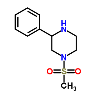 1-Methanesulfonyl-3-phenyl-piperazine Structure,912763-31-6Structure