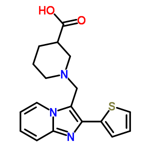 1-(2-Thiophen-2-yl-imidazo[1,2-a]pyridin-3-ylmethyl)-piperidine-3-carboxylic acid Structure,912770-75-3Structure