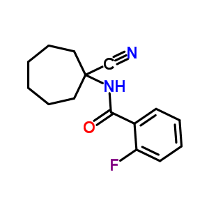 N-(1-cyano-cycloheptyl)-2-fluoro-benzamide Structure,912771-12-1Structure