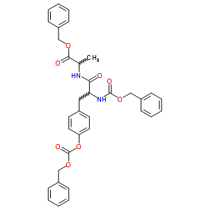 Benzyl 2-[[2-phenylmethoxycarbonylamino-3-(4-phenylmethoxycarbonyloxyphenyl)propanoyl]amino]propanoate Structure,91307-57-2Structure