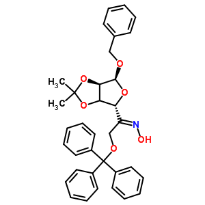 (1E)-1-[6-(benzyloxy)-2,2-dimethyltetrahydrofuro[3,4-d][1,3]dioxol-4-yl]-n-hydroxy-2-(trityloxy)ethanimine Structure,91364-14-6Structure