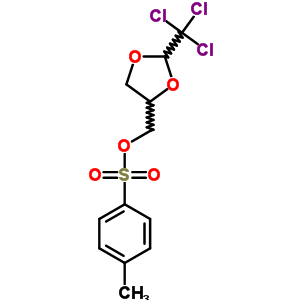 4-[(4-Methylphenyl)sulfonyloxymethyl]-2-(trichloromethyl)-1,3-dioxolane Structure,91394-26-2Structure