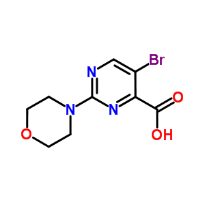 5-Bromo-2-morpholinopyrimidine-4-carboxylic acid Structure,914208-35-8Structure