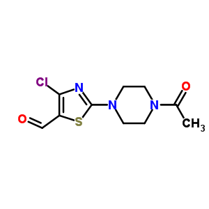 4-Chloro-2-(1-acetyl-4-piperazinyl)-5-thiazolecarboxaldehyde Structure,914348-66-6Structure